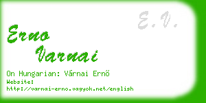 erno varnai business card